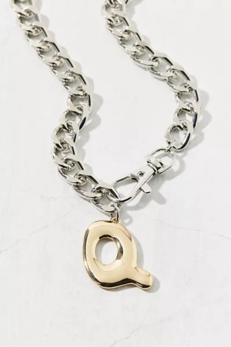 Initial Chunky Chain Necklace