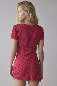 Kimchi Blue Sloan Square-Neck Empire Waist Mini Dress