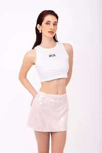 Amy Lynn Sequin Disc Mini Skirt