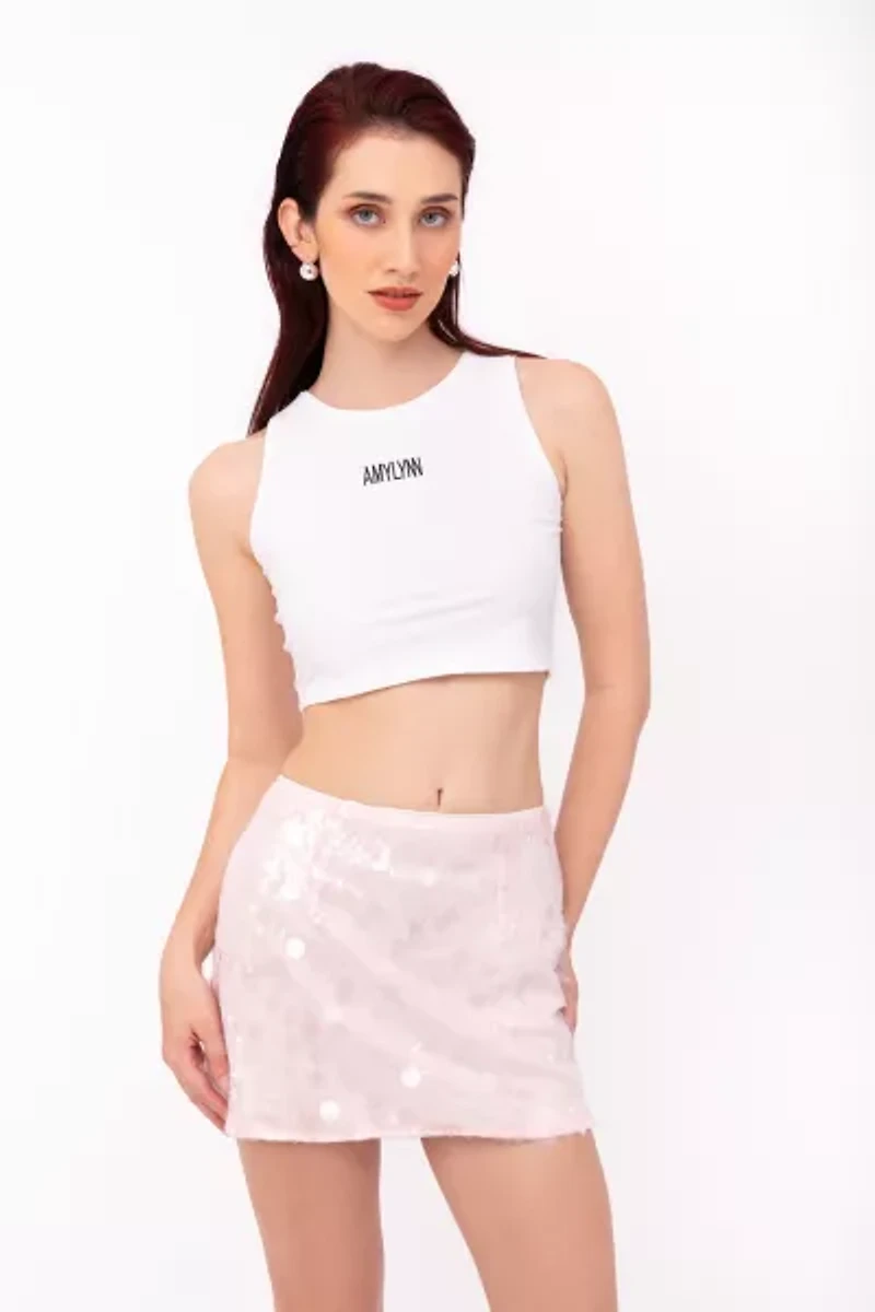 Amy Lynn Sequin Disc Mini Skirt