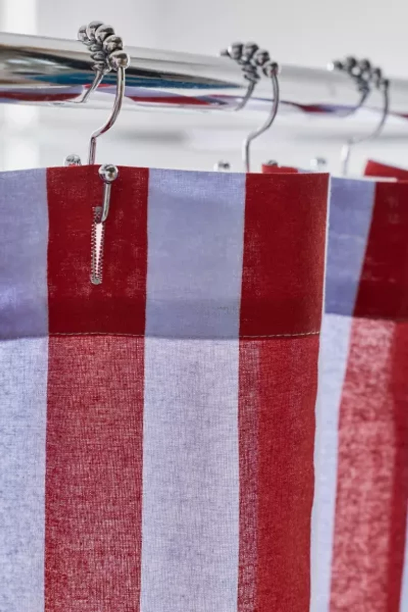 Awning Stripe Patterned Shower Curtain