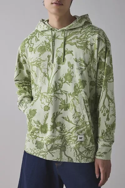 CAT Printed Relaxed Fit French Terry Hoodie Sweatshirt