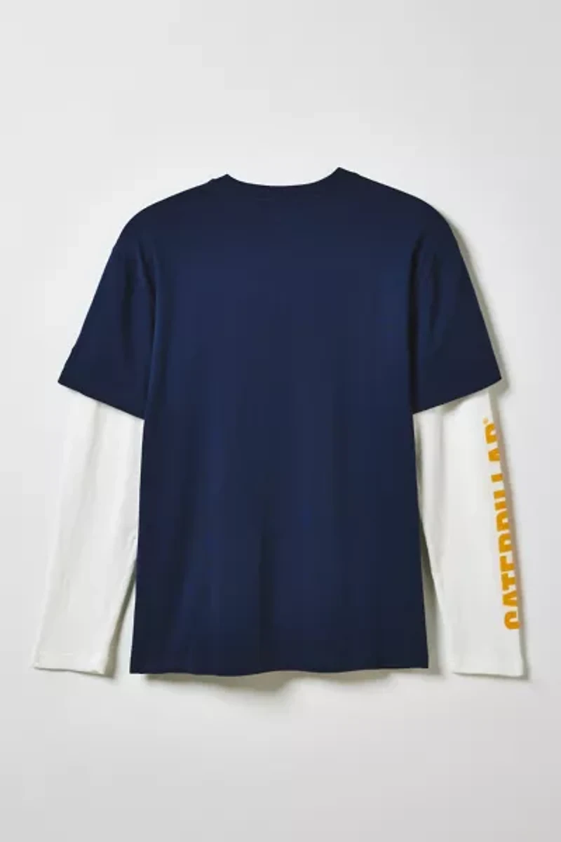 CAT UO Exclusive Detroit Graphic Double Layer Long Sleeve Tee