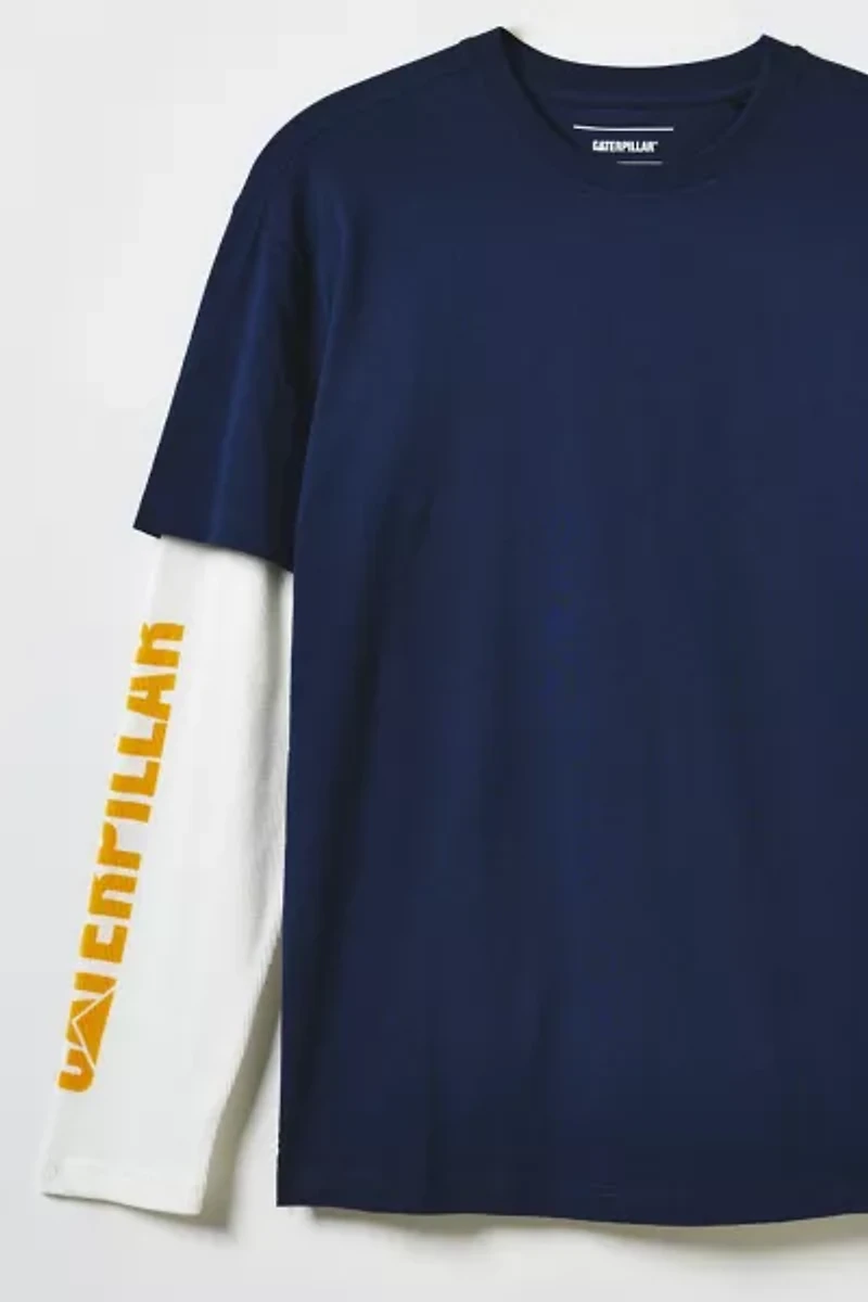 CAT UO Exclusive Detroit Graphic Double Layer Long Sleeve Tee