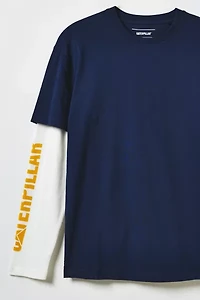 CAT UO Exclusive Detroit Graphic Double Layer Long Sleeve Tee