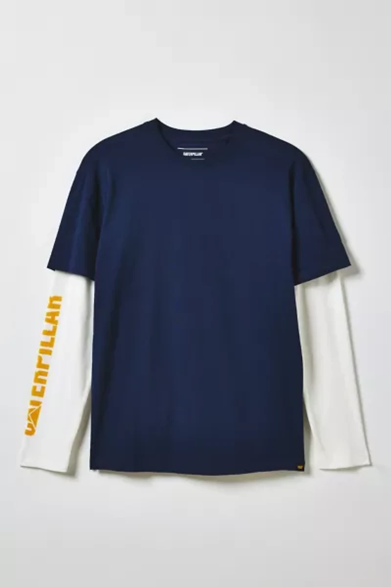 CAT UO Exclusive Detroit Graphic Double Layer Long Sleeve Tee