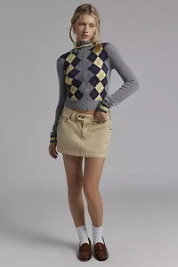 BDG Sarah Chino Micro Slim Mini Skirt