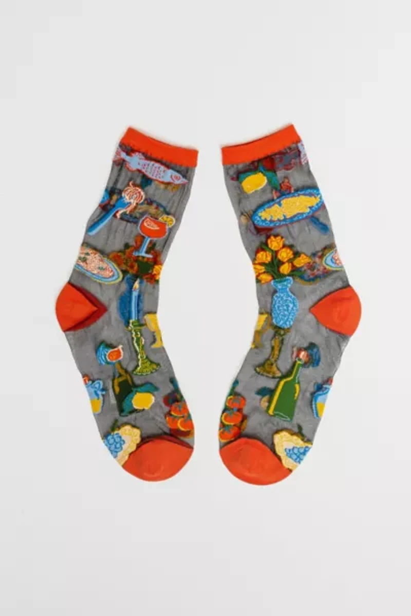 Sock Candy La Dolce Vita Black Sheer Sock