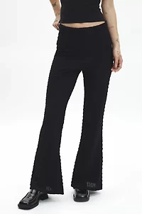 Another Girl Textured Low Rise Flare Pant