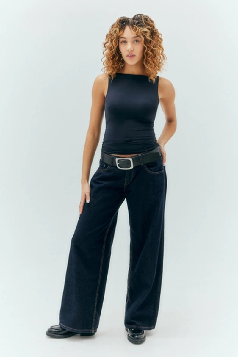 BDG Lia Jersey Knit Slash Neck Sleeveless Top