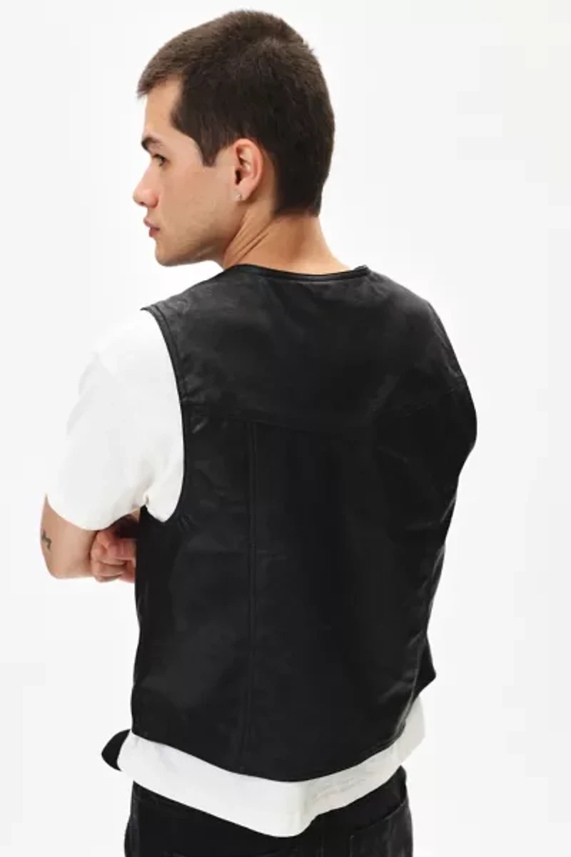 BDG Faux Leather Riding Vest