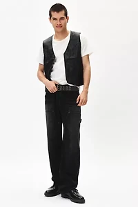BDG Faux Leather Riding Vest