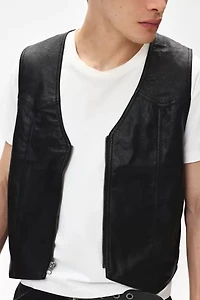 BDG Faux Leather Riding Vest