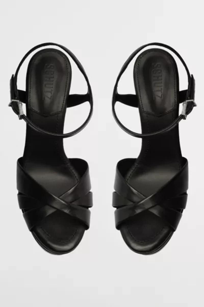 Schutz Leather High Platform Keefa Sandal