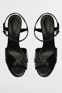 Schutz Leather High Platform Keefa Sandal