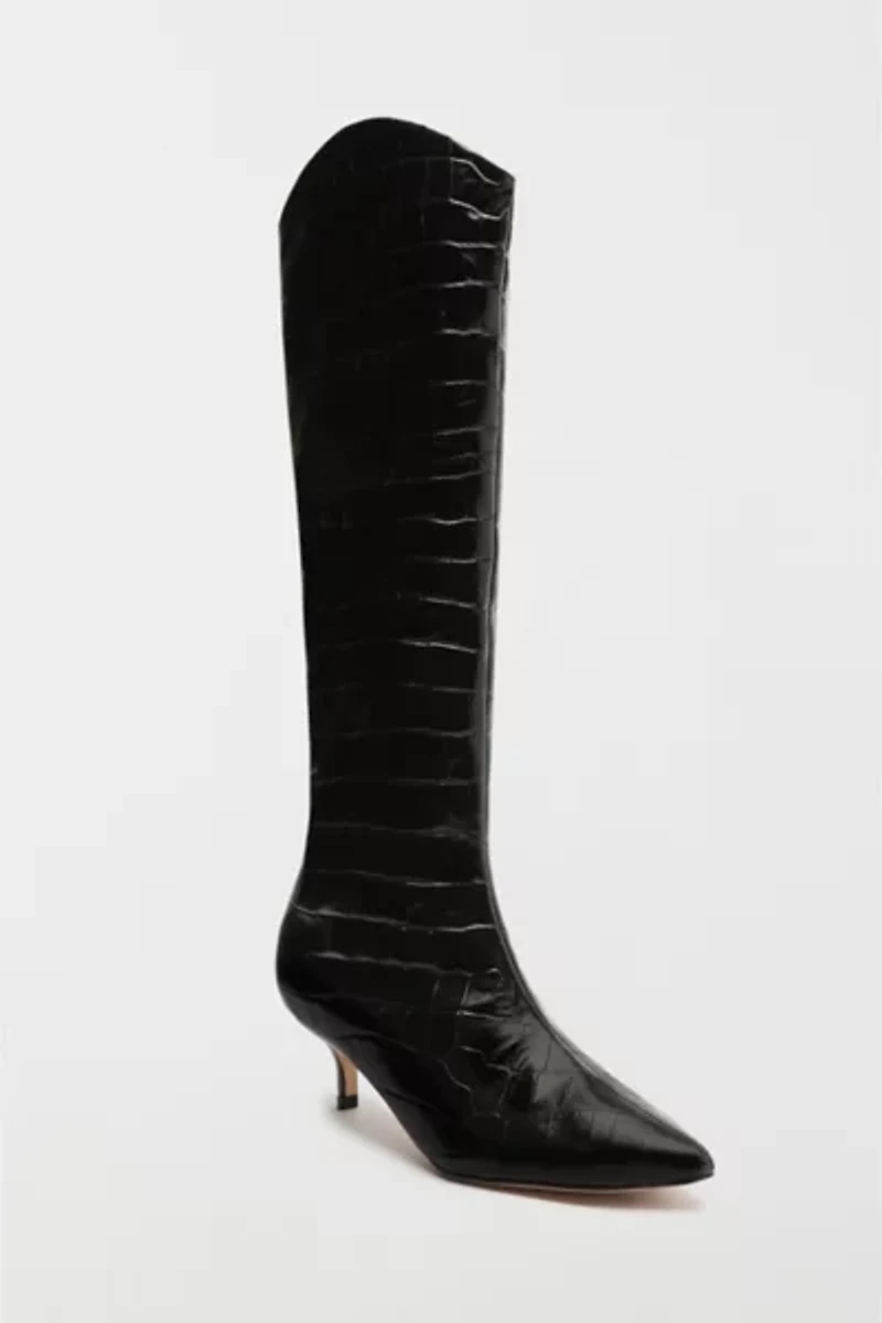 Schutz Maryana Leather Kitten Heel Boot
