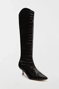 Schutz Maryana Leather Kitten Heel Boot