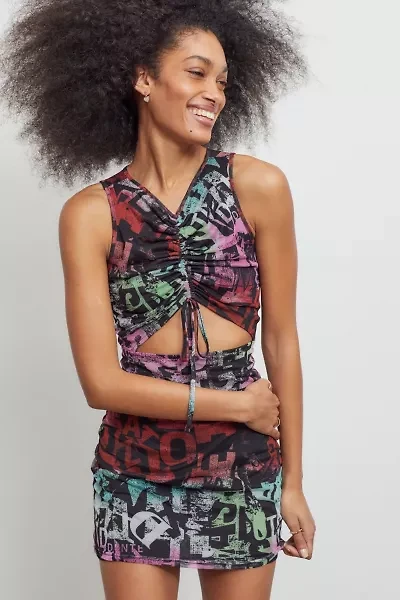 Kristina Mesh Cutout Mini Dress