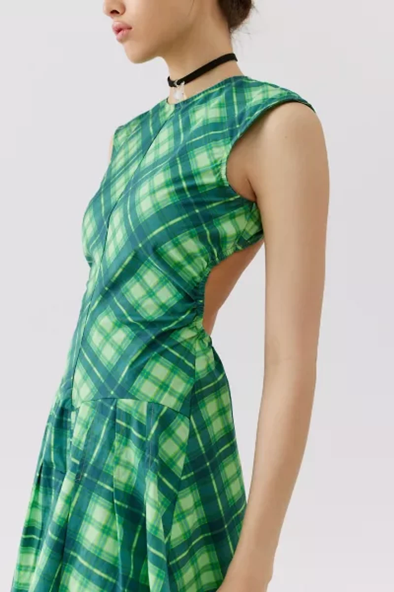 Avril Plaid Midi Dress