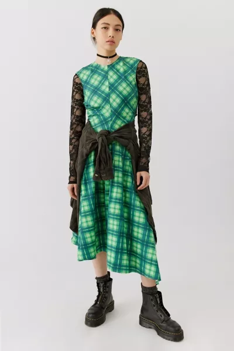 Avril Plaid Midi Dress