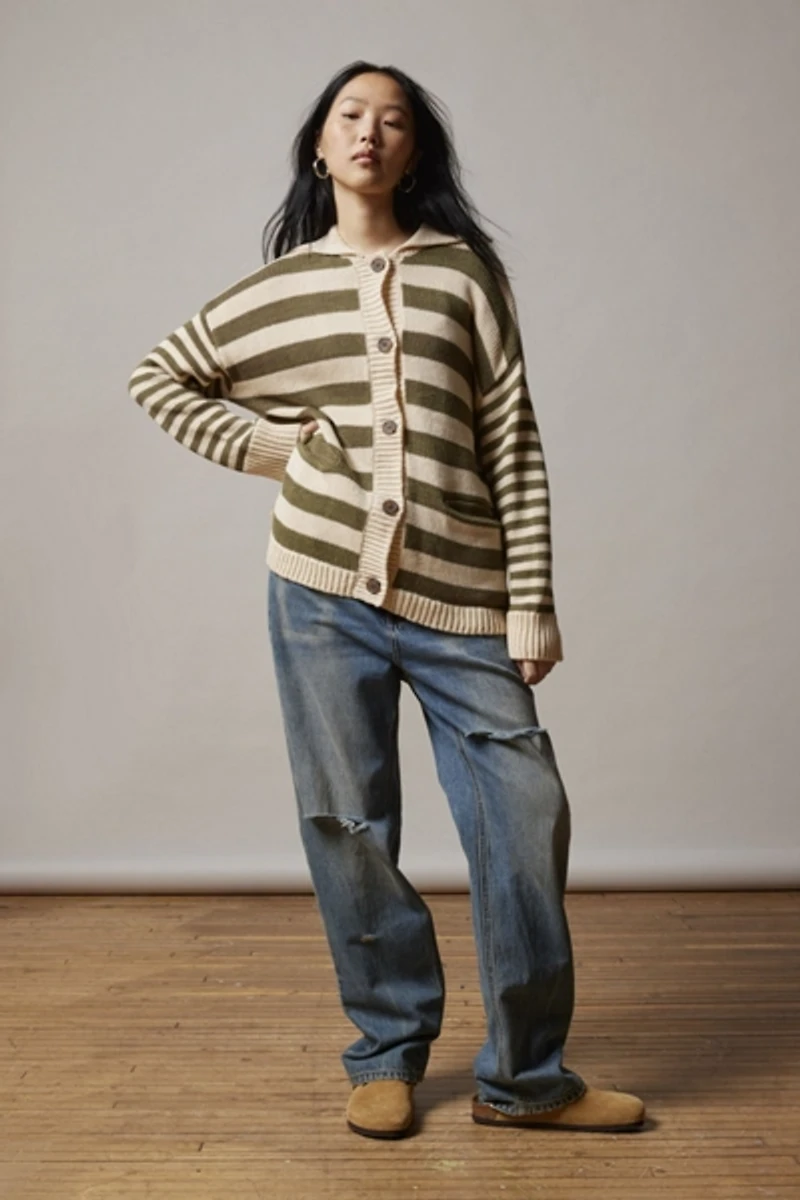 BDG Nicky Stripe Cardigan