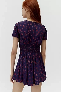 Juliette Printed Short Sleeve Romper