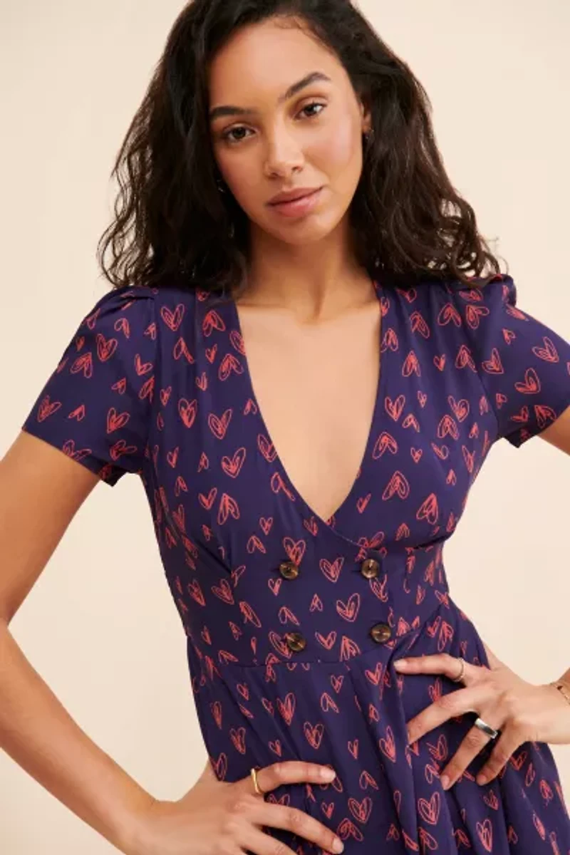 Juliette Printed Short Sleeve Romper
