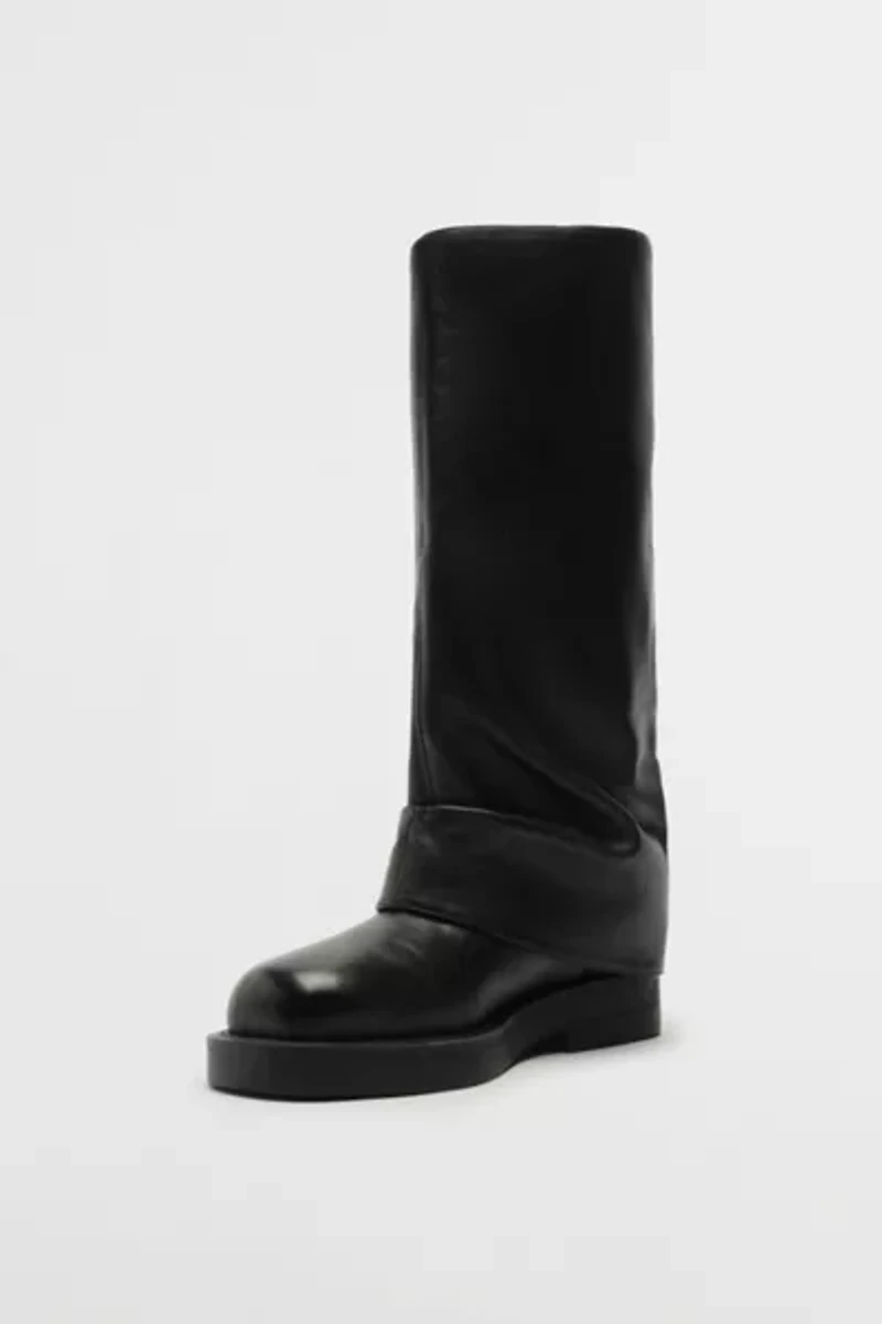 Schutz Leather Keira Foldover Boot