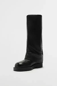 Schutz Leather Keira Foldover Boot