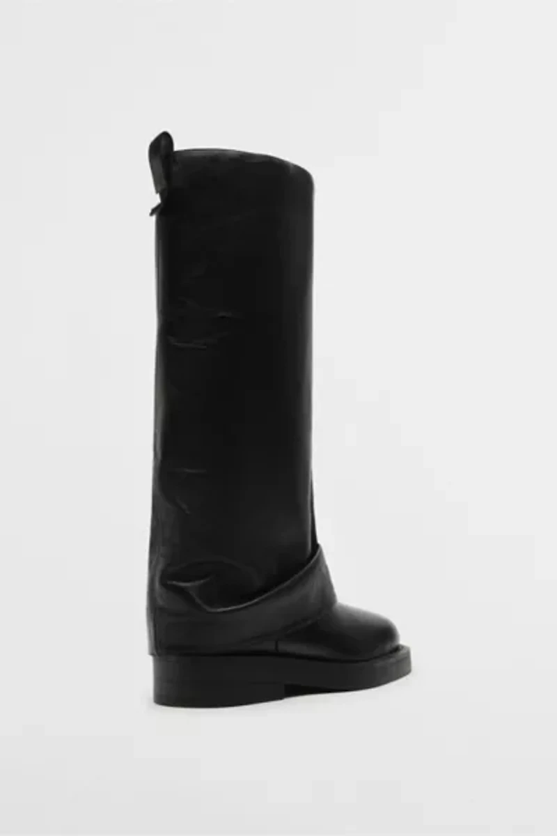 Schutz Leather Keira Foldover Boot