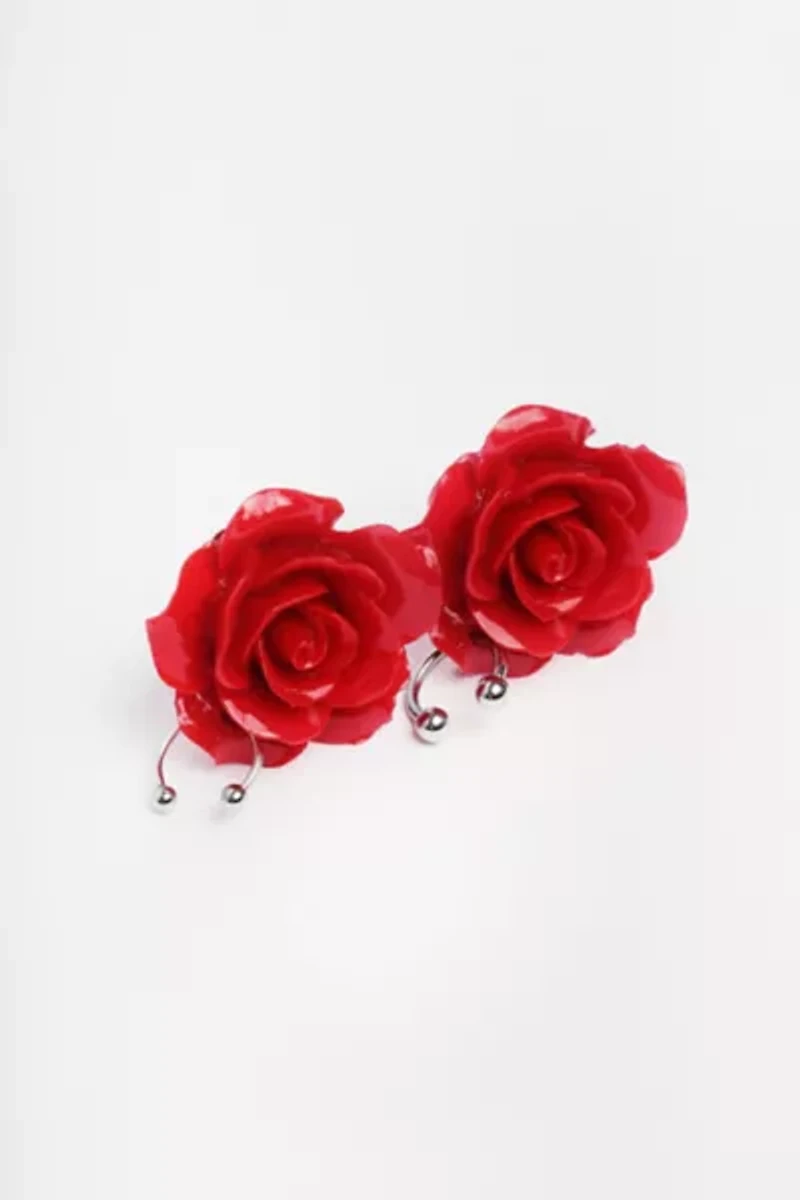Tootsie Jewelry Siouxsie Pierced Rose Earrings