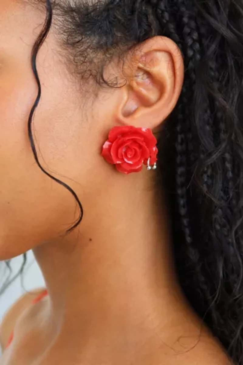 Tootsie Jewelry Siouxsie Pierced Rose Earrings