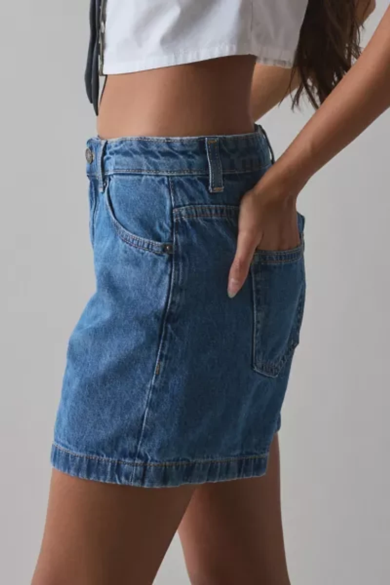 GUESS JEANS High-Rise Denim Mom Short