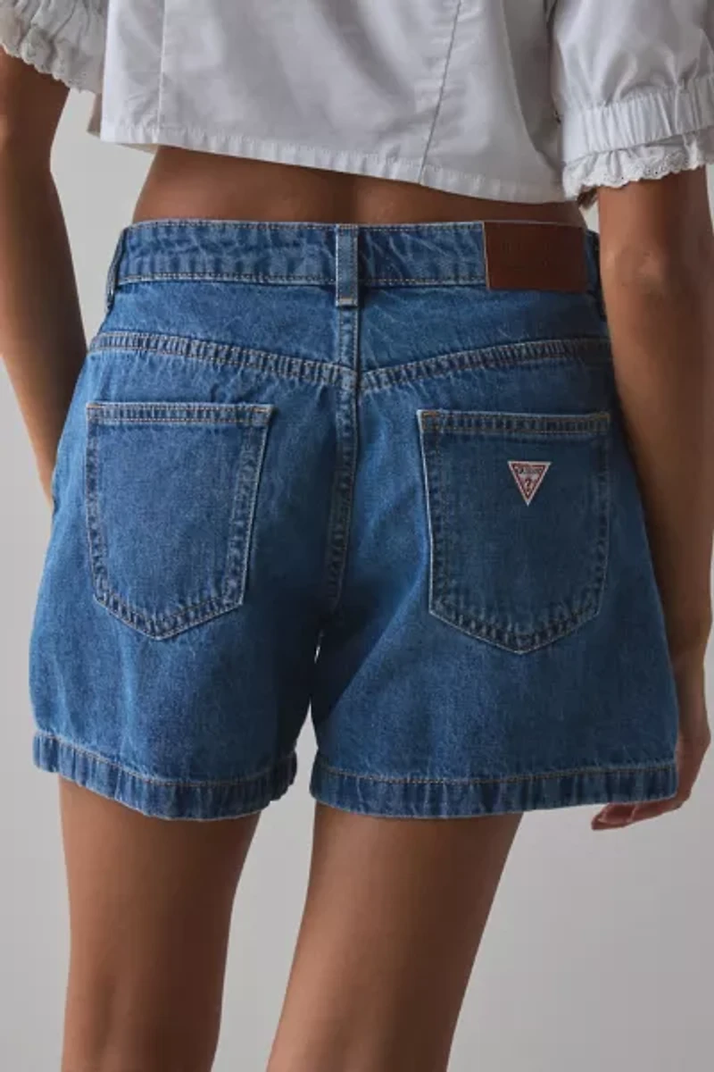 GUESS JEANS High-Rise Denim Mom Short