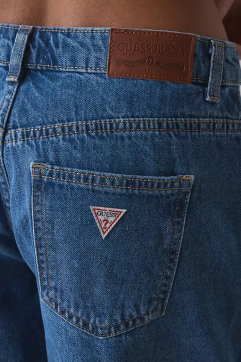 GUESS JEANS High-Rise Denim Mom Short