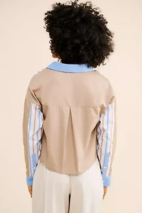 Noisy May Mixed Stripe Buttondown Shirt