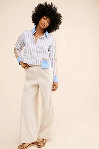 Noisy May Mixed Stripe Buttondown Shirt