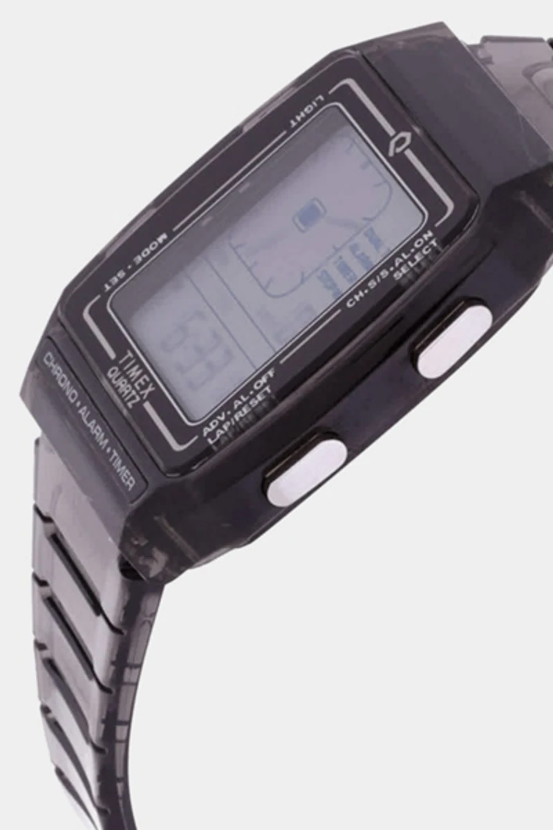 Timex Q LCA Alarm Quartz Analog-Digital Clear Resin Watch