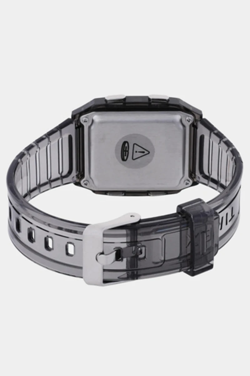 Timex Q LCA Alarm Quartz Analog-Digital Clear Resin Watch