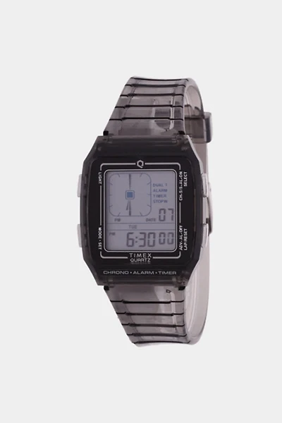 Timex Q LCA Alarm Quartz Analog-Digital Clear Resin Watch