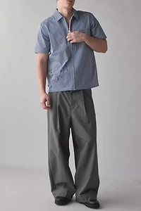 Dark Seas Nelson Graphic Print Woven Short Sleeve Shirt
