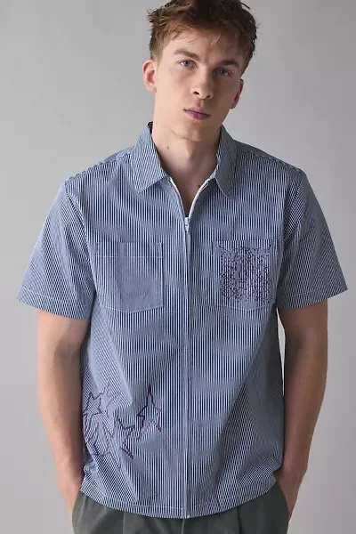 Dark Seas Nelson Graphic Print Woven Short Sleeve Shirt