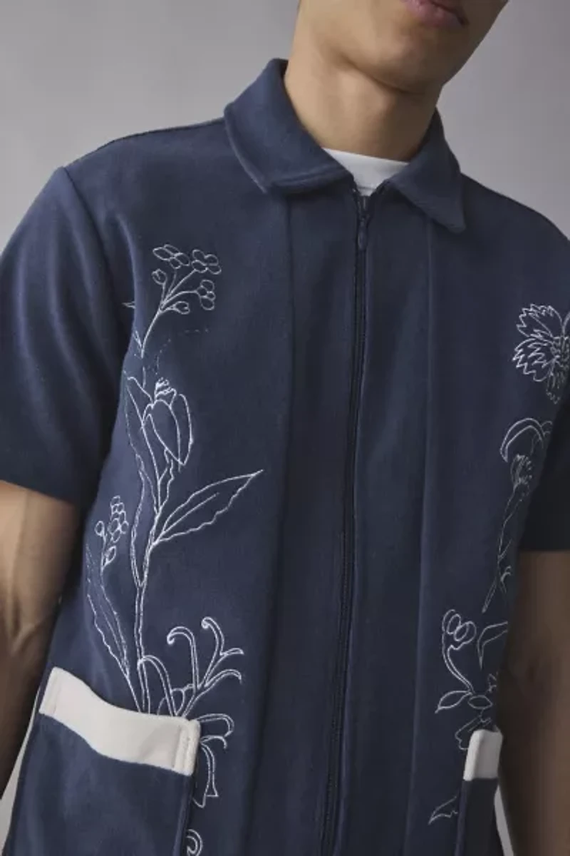 Dark Seas Jethro Embroidered Woven Shirt
