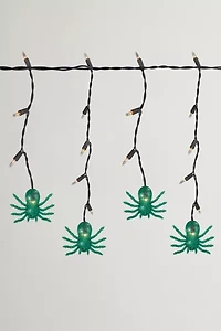 Green Spider 3ft Long Halloween Icicle Lights