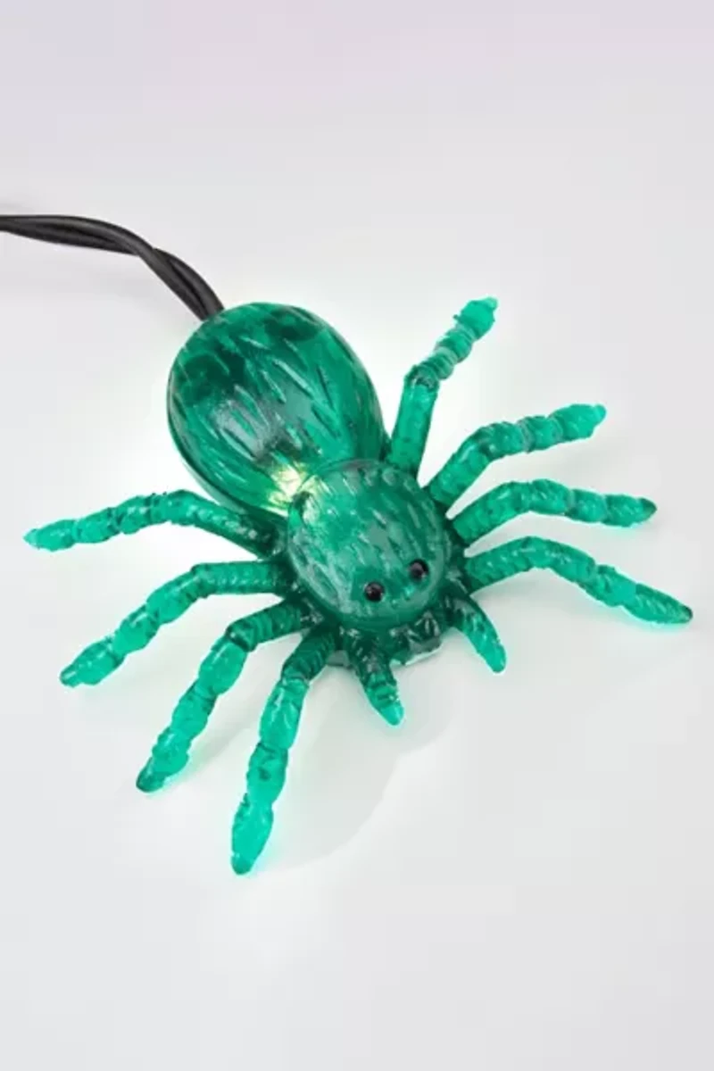 Green Spider 3ft Long Halloween Icicle Lights