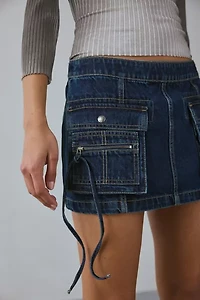 BDG Ranger Cargo Denim Micro Mini Skirt