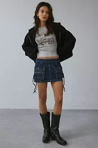 BDG Ranger Cargo Denim Micro Mini Skirt