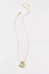 14k Gold Plated Bubble Initial Charm Necklace