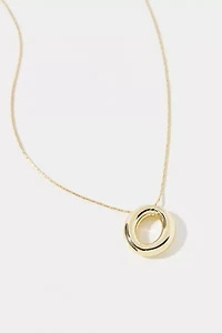 14k Gold Plated Bubble Initial Charm Necklace