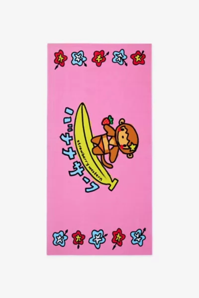 Strawberry Western Banana Surf Beach Towel